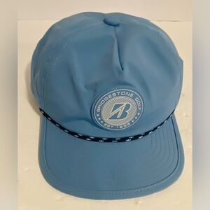 Bridgestone Golf Hat Rope Hat Blue Snapback Lightweight Performance Cap